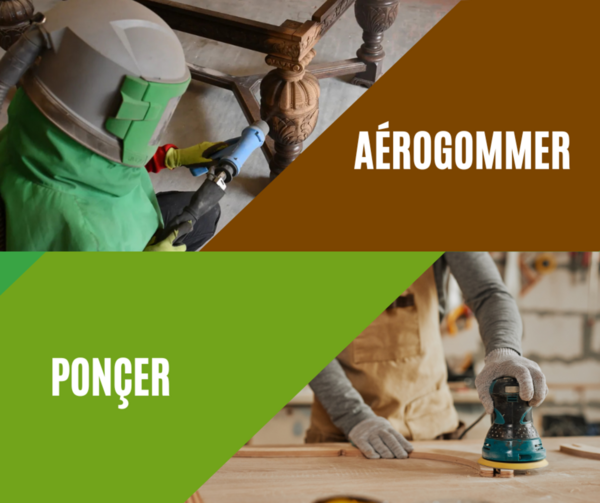 Aérogommage vs ponçage manuel