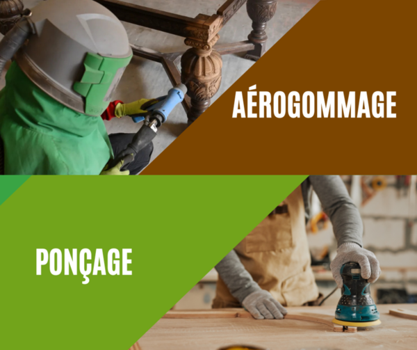 Aérogommage et ponçage